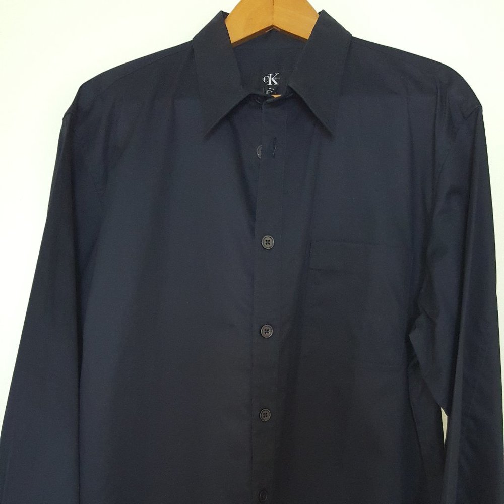 Calvin Klein black / carbon blue dress shirt